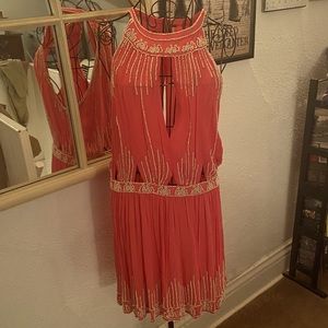 Free People Beaded Mini Dress
